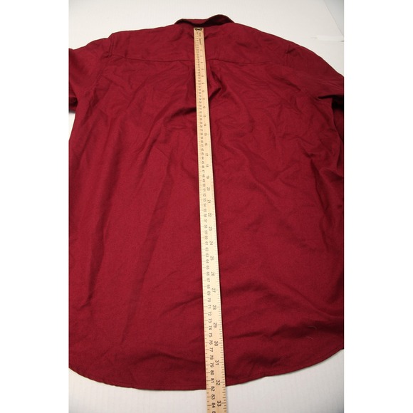 Dixxon Flannel Shirt Mens XL D-Tech Plaid Pearl Snap Western Bordeaux Extra - Picture 10 of 12